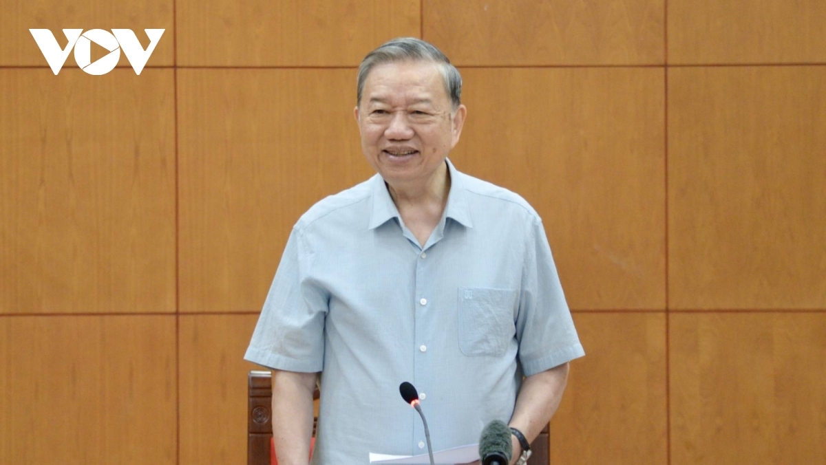 Tổng Bí thư Tô Lâm phát biểu.