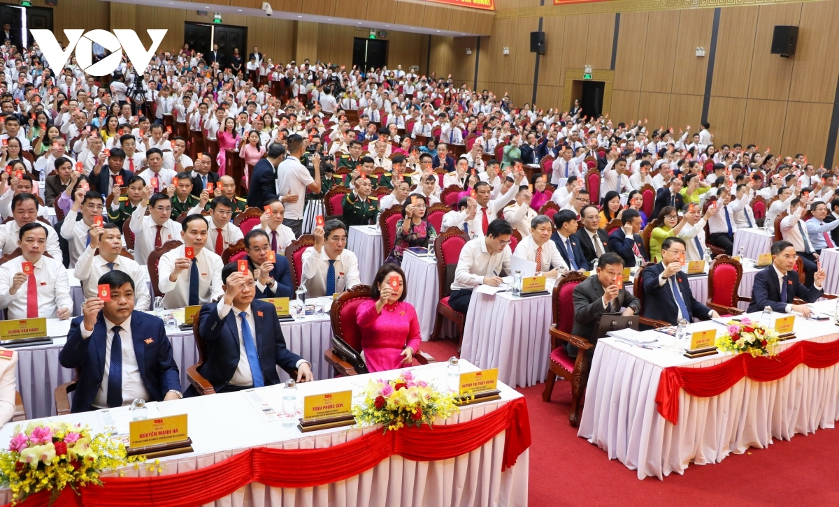 Các đại biểu biểu quyết thống nhất thông qua Nội quy, Quy chế làm việc và Chương trình của Đại hội chính thức.