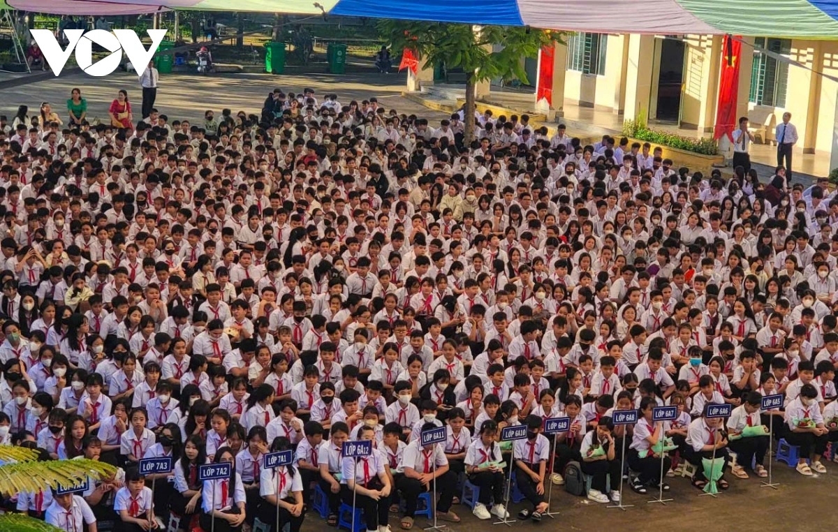 Trường Phổ thông Dân tộc nội trú Him Lam trong ngày khai giảng năm học mới 2025-2026