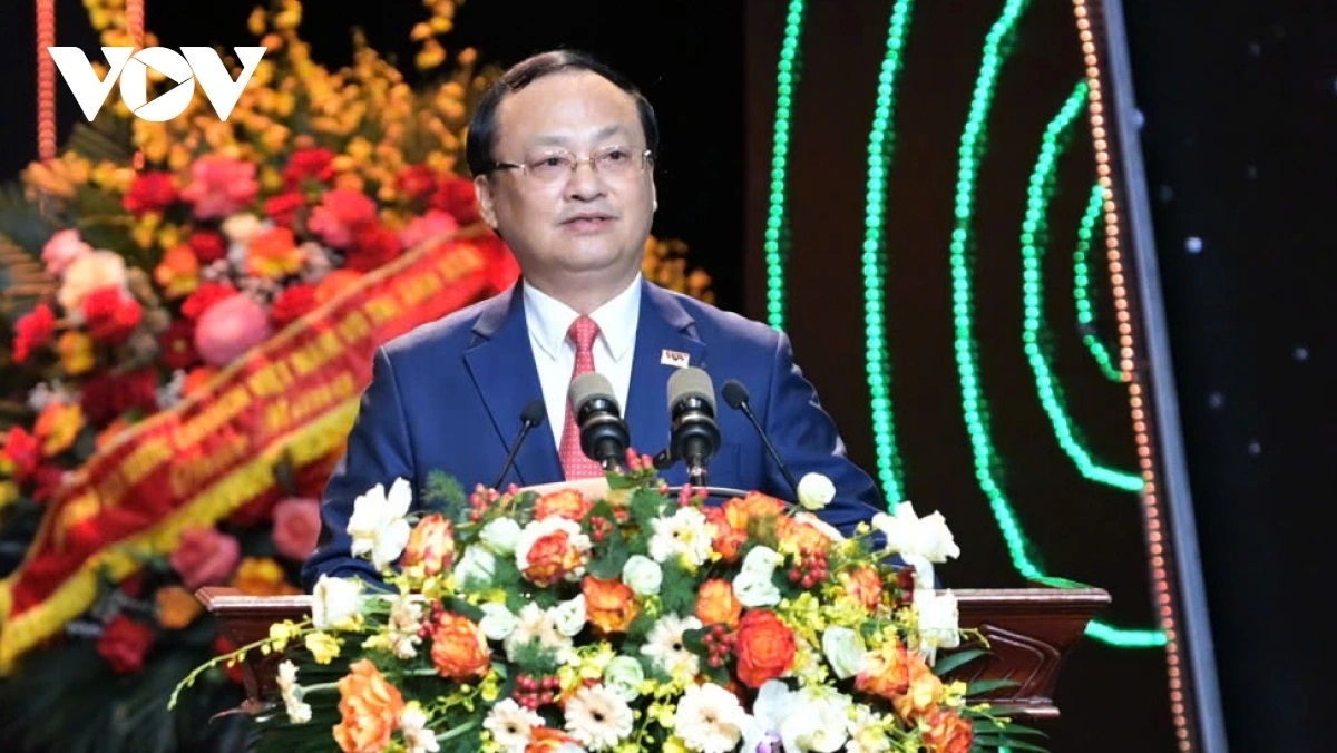 Ủy viên Trung ương Đảng, Tổng Giám đốc Đài Tiếng nói Việt Nam Đỗ Tiến Sỹ đọc Thư chúc mừng của Tổng Bí thư Tô Lâm nhân dịp kỷ niệm 80 năm Ngày thành lập Đài Tiếng nói Việt Nam, tại Lễ kỷ niệm sáng 7/9/2025