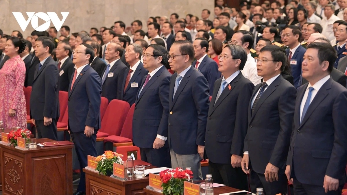 Thủ tướng Chính phủ Phạm Minh Chính và nhiều lãnh đạo Đảng, Nhà nước, các vị khách quốc tế dự Lễ kỷ niệm 80 năm Ngày thành lập Đài Tiếng nói Việt Nam