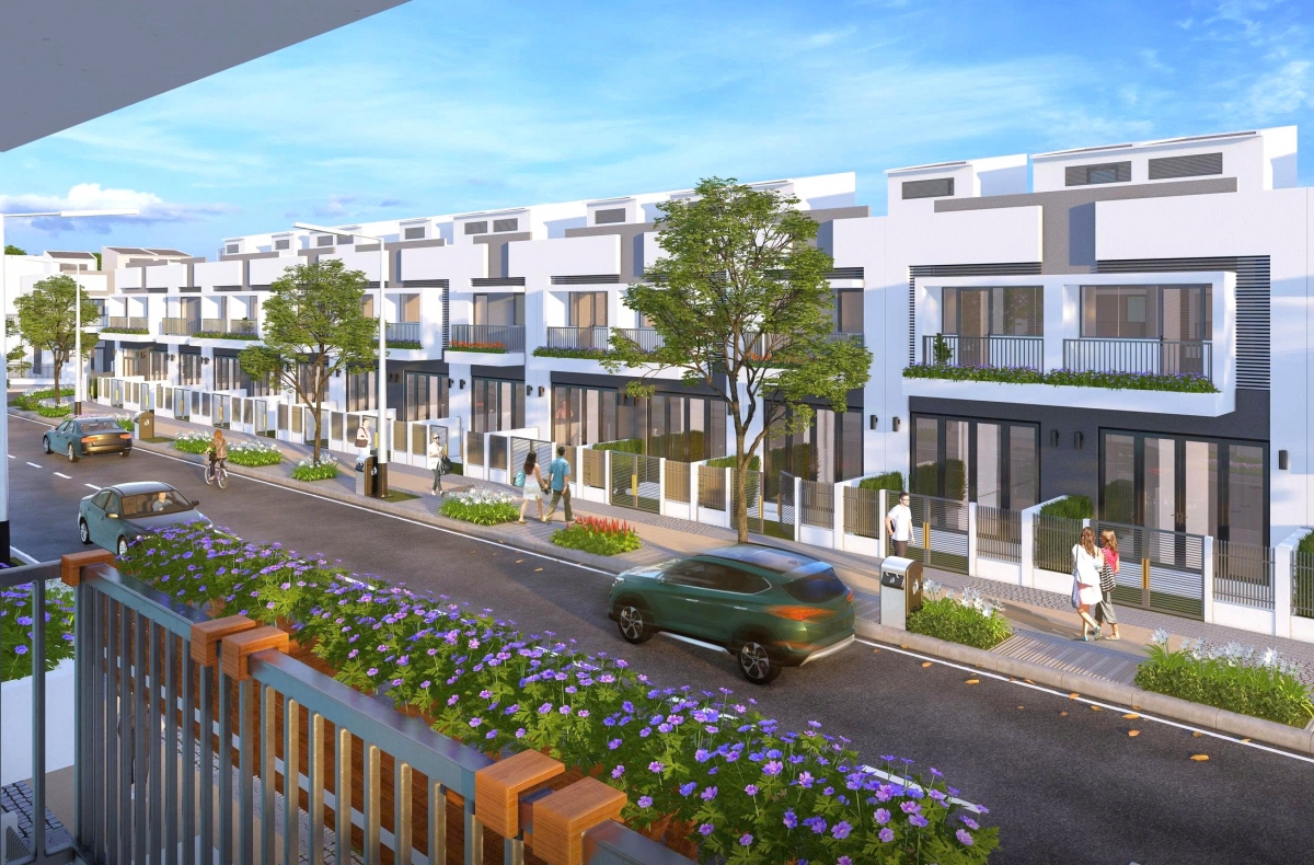 Dự án NOXH Dream Home được thiết kế 1 trệt, 1 lầu và tum