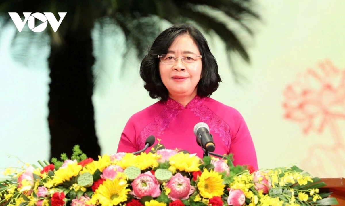 Bà Bùi Thị Minh Hoài, tái đắc cử Bí thư Thành ủy Hà Nội khóa XVIII - nhiệm kỳ 2025-2030.