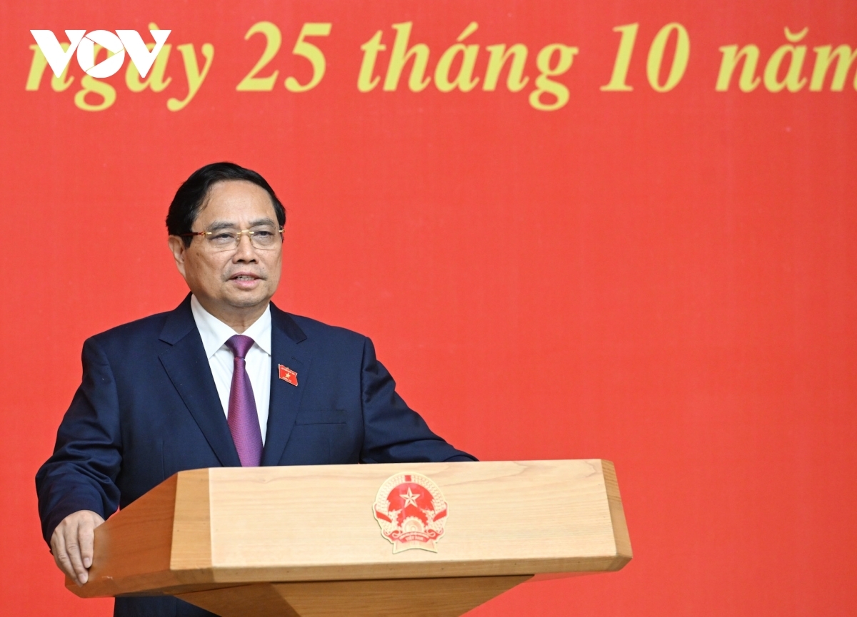 Thủ tướng Phạm Minh Chính phát biểu tại buổi trao quyết định