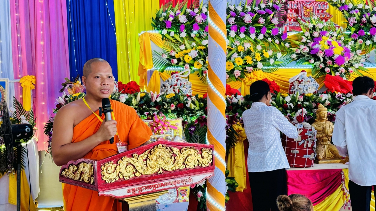 Đại đức Thạch Sa Mon, sư cả Chùa KomBangBat, xã Tam Ngãi, tỉnh Vĩnh Long