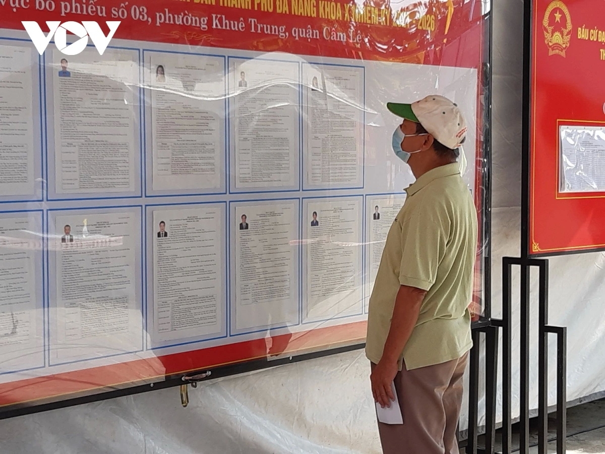 Điểm niêm yết danh sách đại biểu Quốc hội khóa XV và đại biểu HĐND TP khóa X, nhiệm kỳ 2021-2025 tại Đà Nẵng. (Ảnh tư liệu)