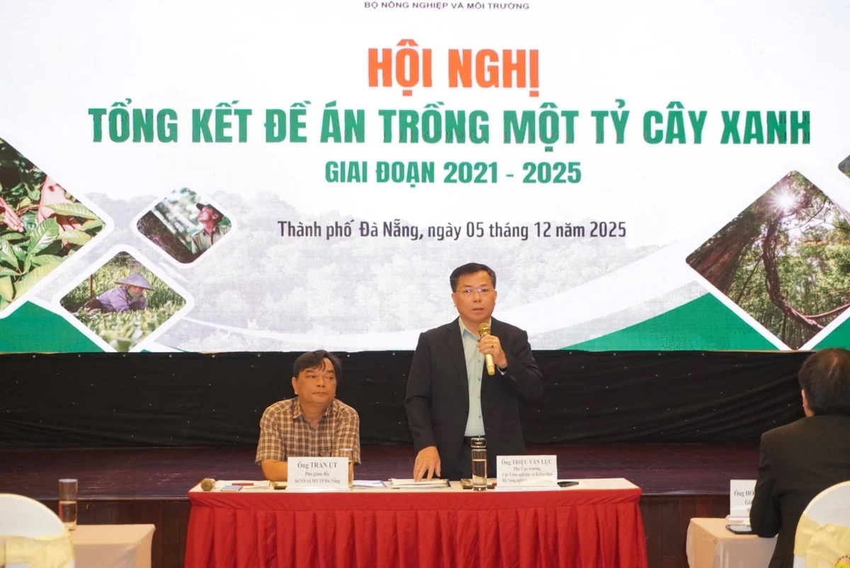 Hội nghị tổng kết thực hiện Đề án trồng một tỷ cây xanh giai đoạn 2021 – 2025. Ảnh: Tâm Anh.