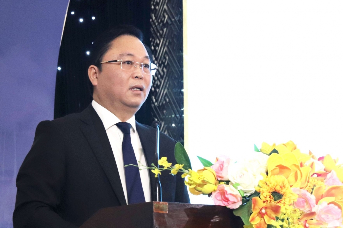 Chủ tịch Ủy ban MTTQ Việt Nam thành phố Lê Trí Thanh phát biểu khai mạc hội nghị.