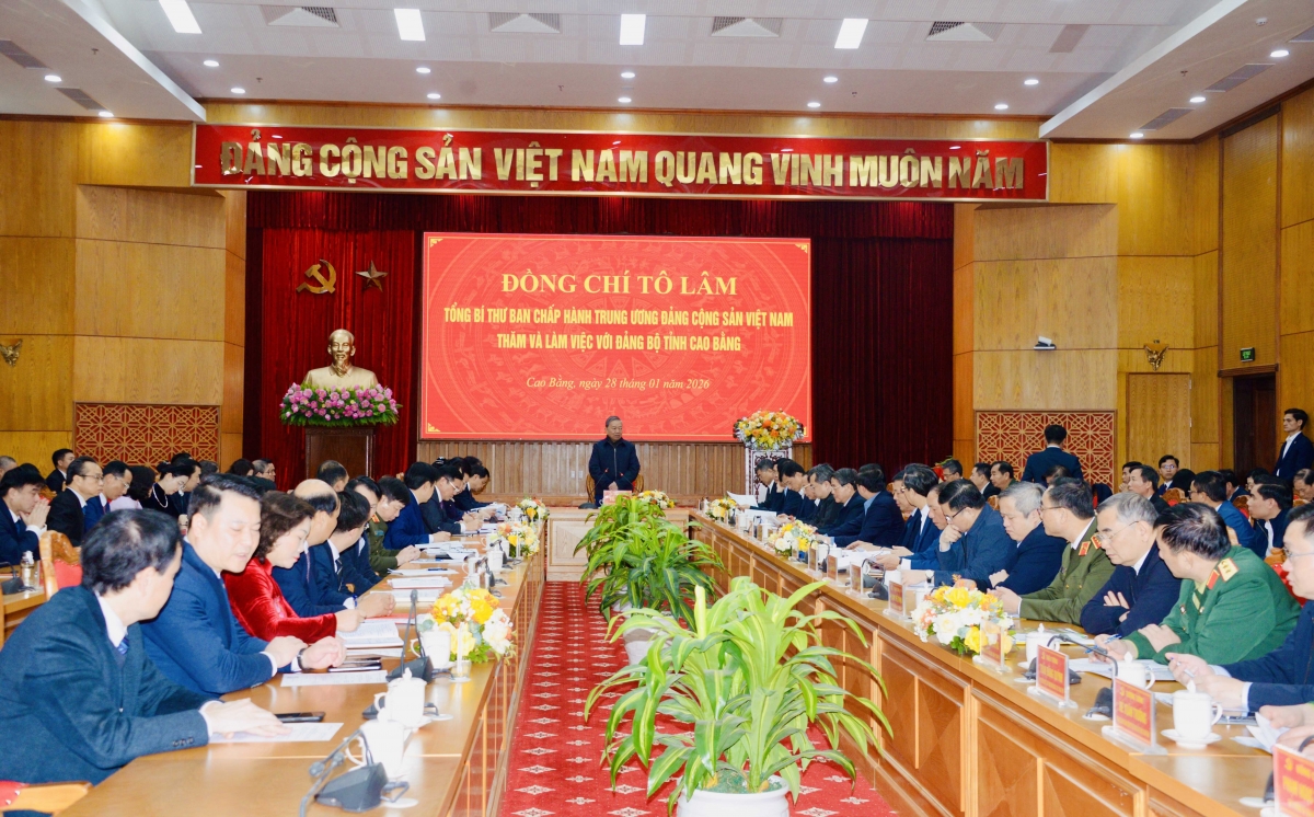 Tổng Ƀí thư ồng Tô Lâm rê còp mờ đơng lam dơ̆ lơh broă