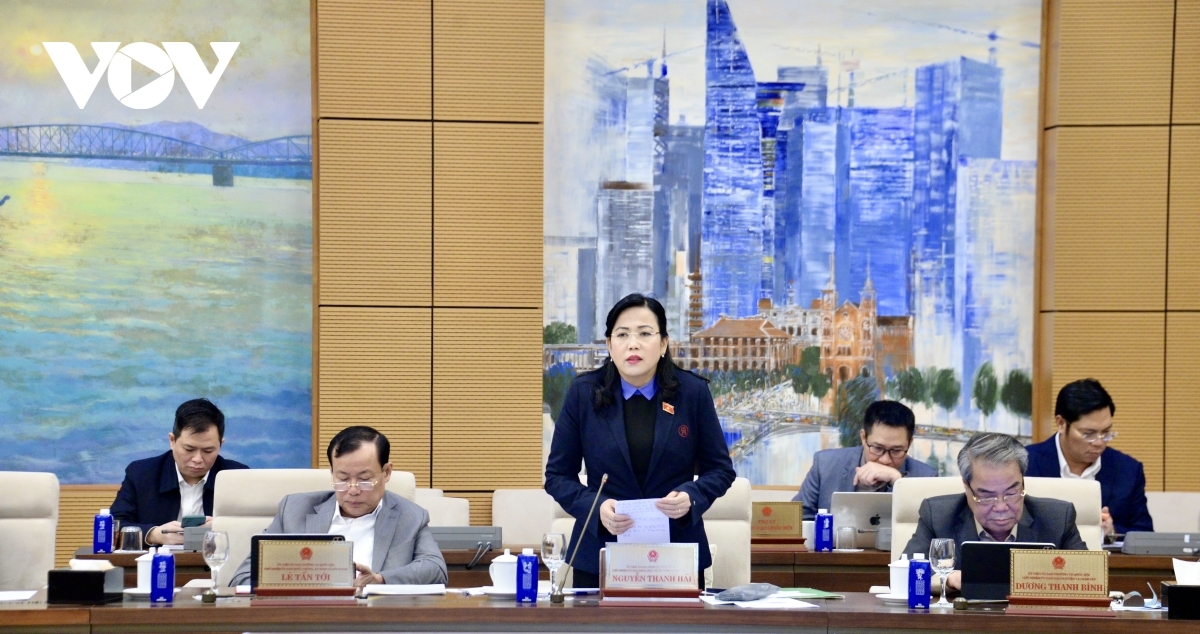 Chủ nhiệm Nguyễn Thanh Hải phát biểu tại phiên họp.