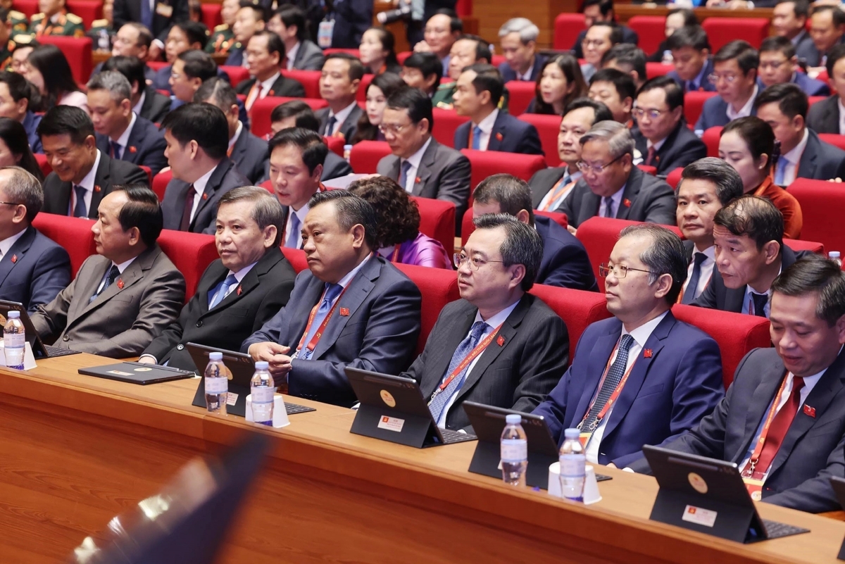 Đoàn đại biểu Đảng bộ các cơ quan Đảng Trung ương.Ảnh: TTXVN