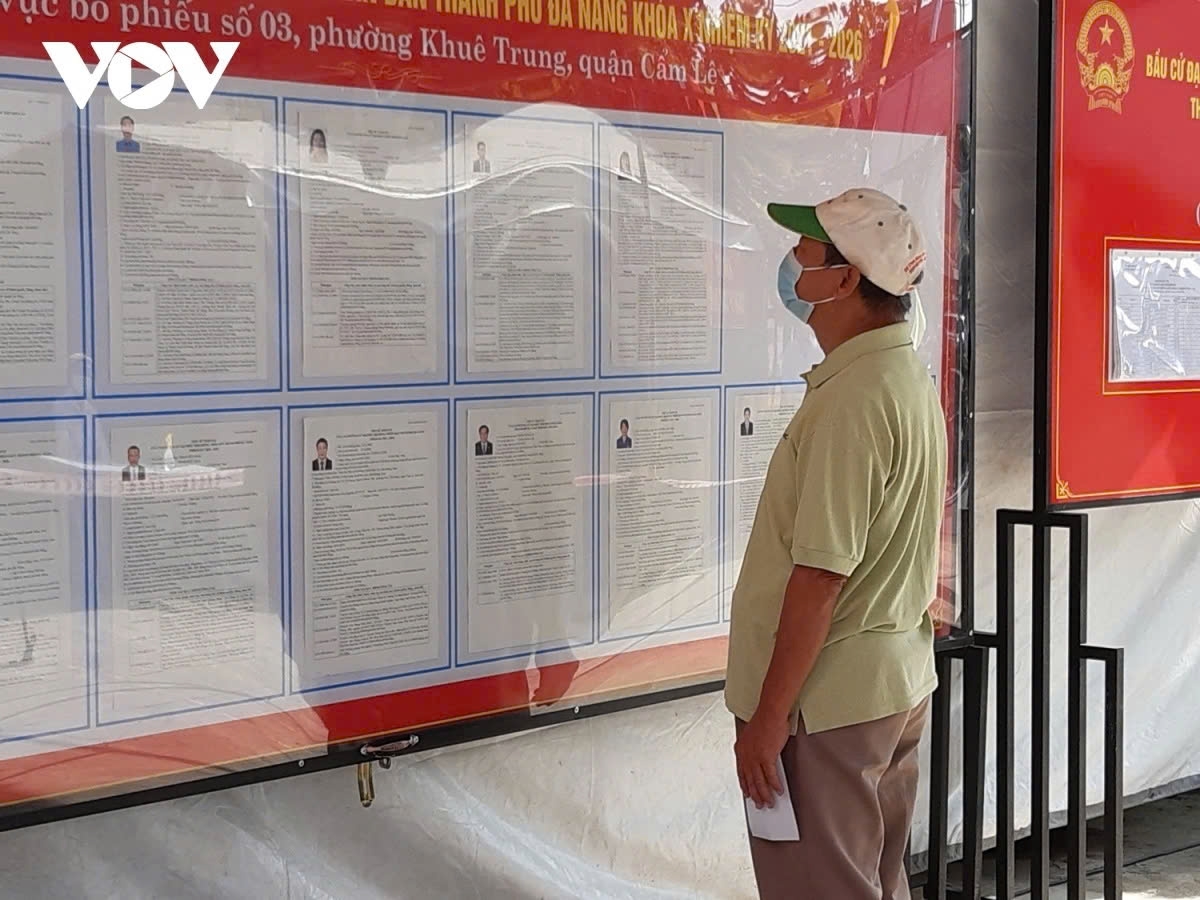 Điểm niêm yết danh sách đại biểu Quốc hội khóa XV và đại biểu HĐND thành phố khóa X, nhiệm kỳ 2021-2025 tại Đà Nẵng. (Ảnh tư liệu)