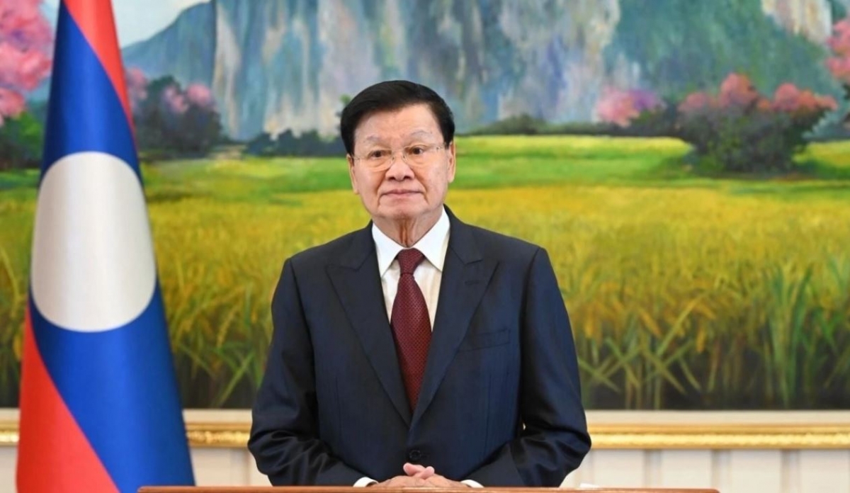 Tổng Bí thư Ban chấp hành Trung ương Đảng Cộng sản Laò đồng chí Thongloun Sisoulith.