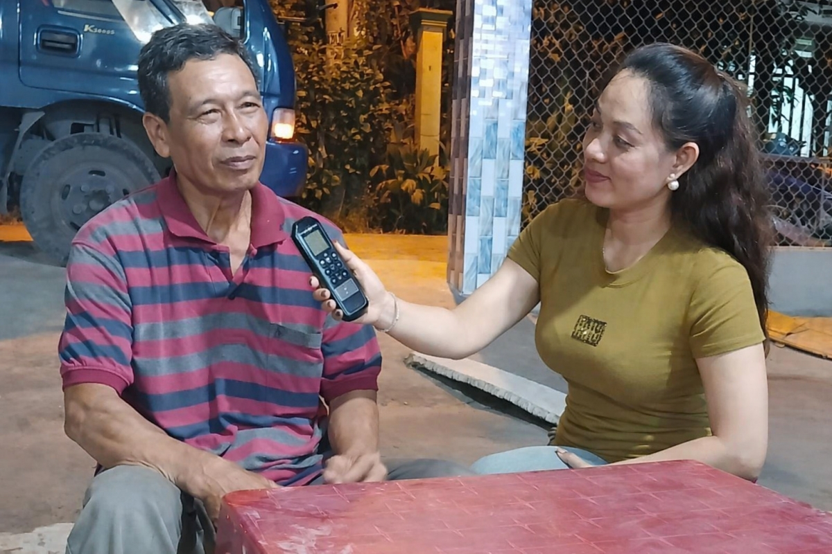 Nông dân Thạch Dũng ở xã Đông Thành, tỉnh Vĩnh Long chia sẻ với phóng viên VOV