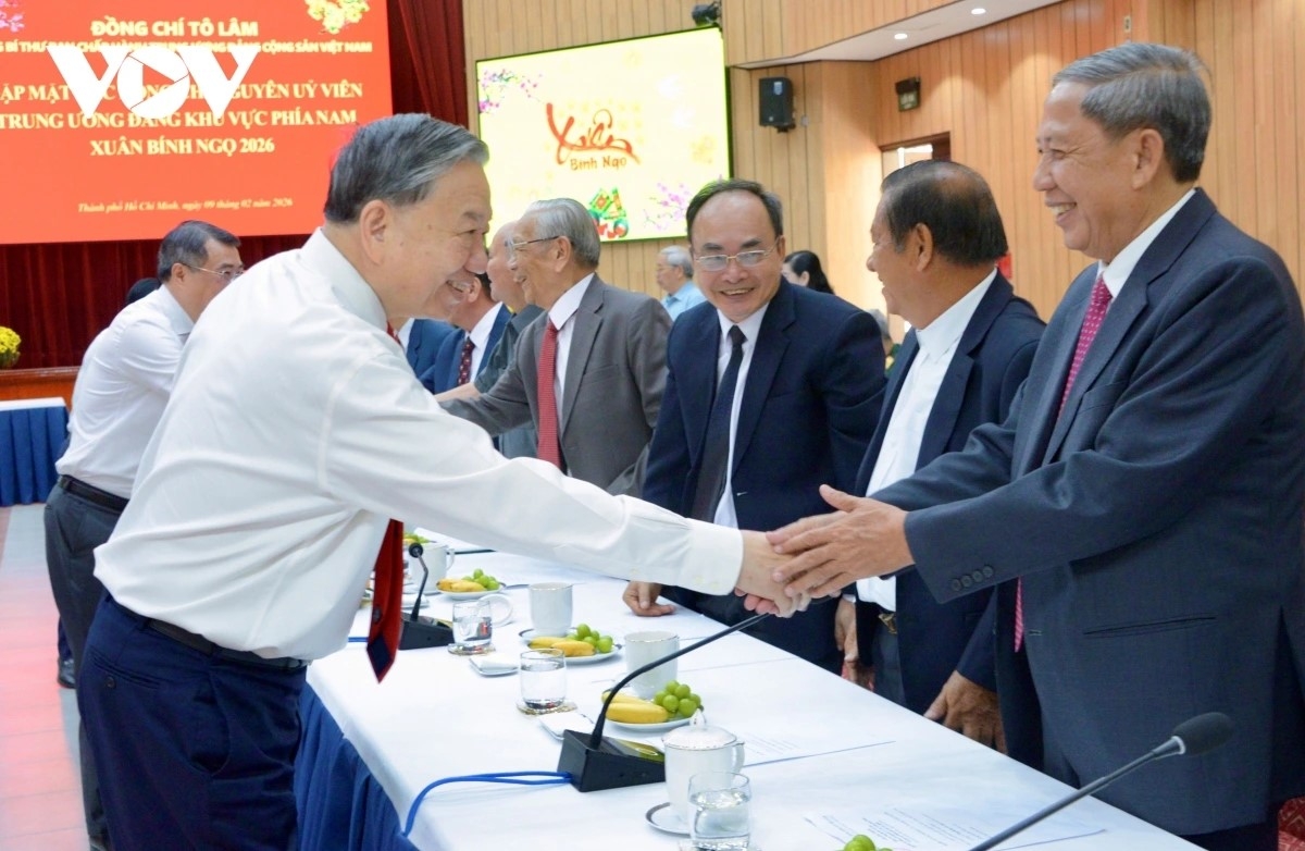 Tổng Bí thư Tô Lâm gặp mặt các nguyên Ủy viên Trung ương Đảng khu vực phía Nam.