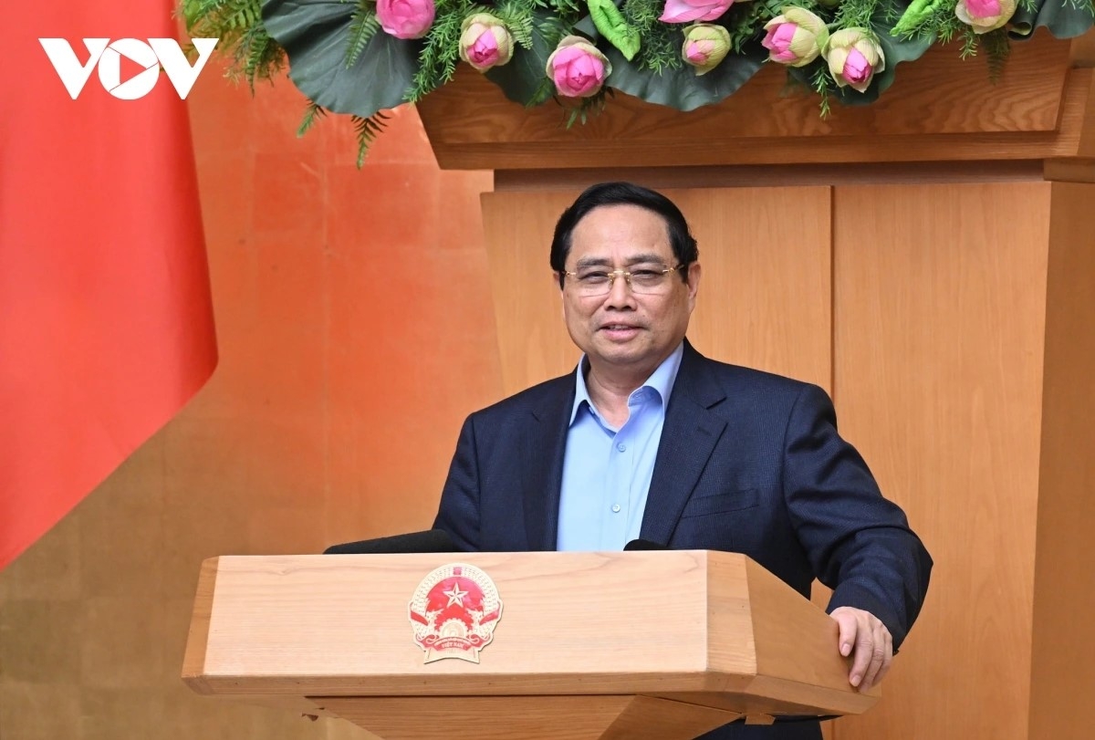 Thủ tuớng Phạm Minh Chính phát biểu tại cuộc họp.