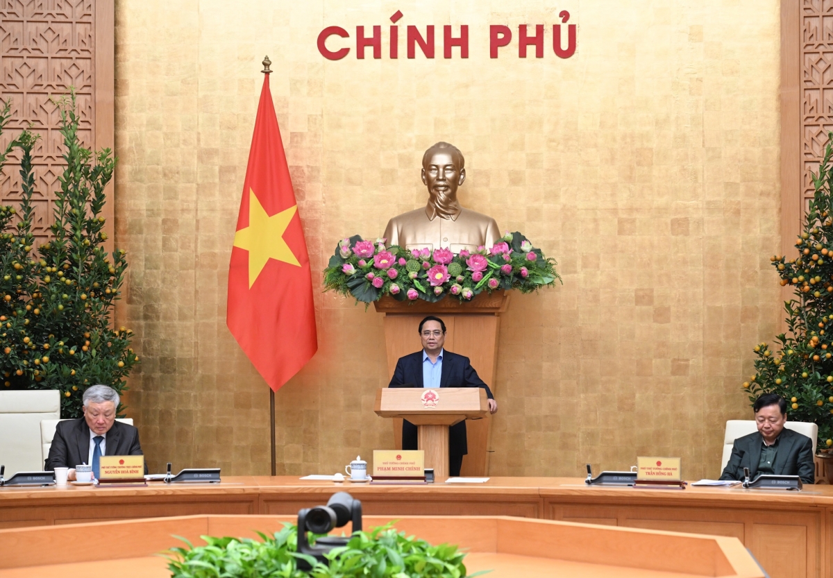 Thủ tướng ồng Phạm Minh Chính đơng lam dơ̆ pơrjum sền wơl broă Satềp nam pa nam Ơseh