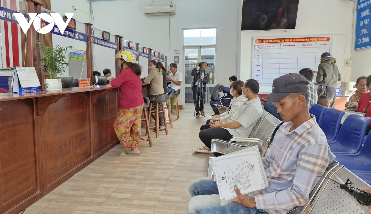 Quang cảnh Trung tâm Phục vụ hành chính công phường Vĩnh Châu