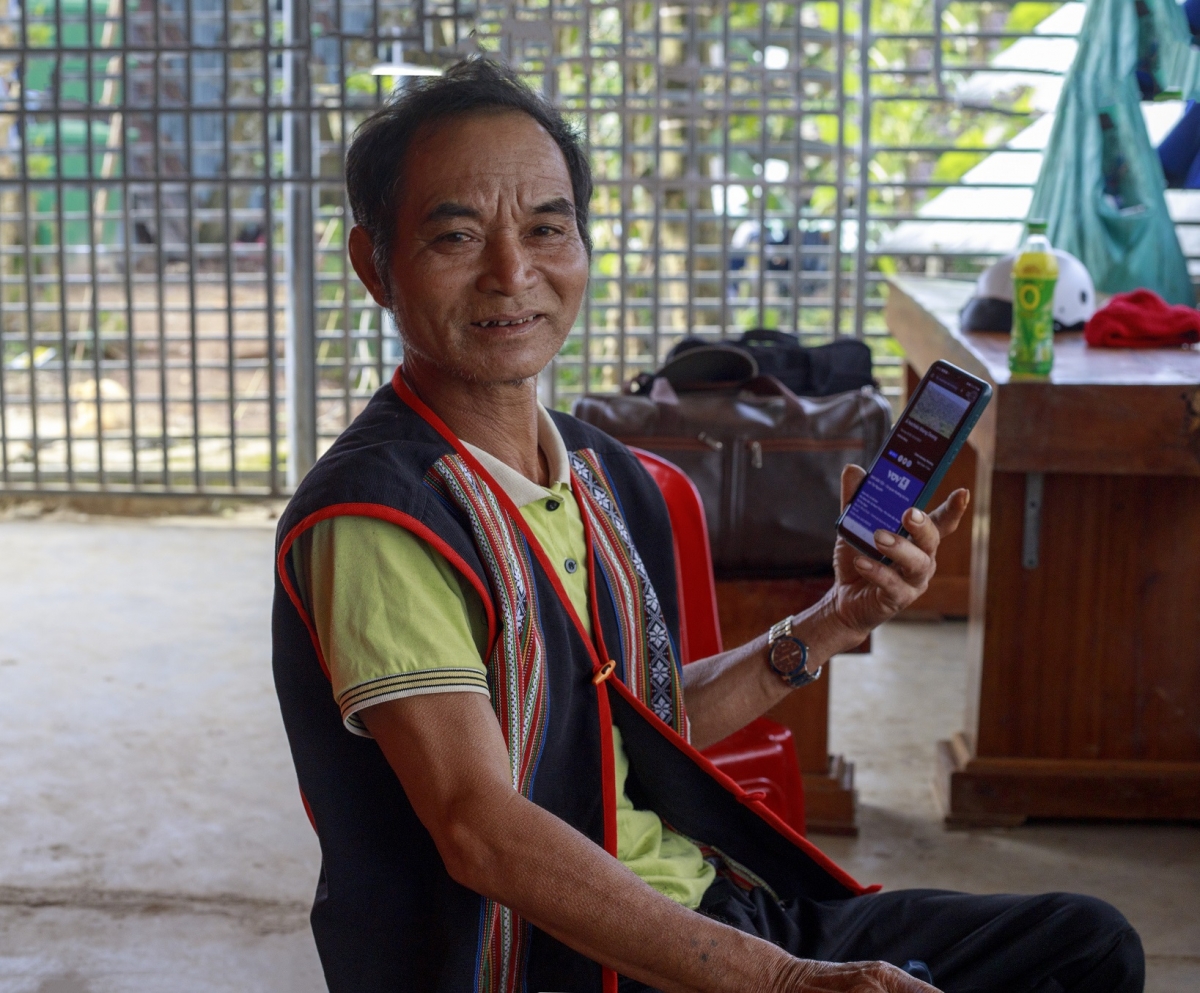 
Kra ƀòn ồng A Thơm gam iăt jơnau pờ tơlik jơnau đơs dà kòn cau Sơdàng bơh tàm điện thoại