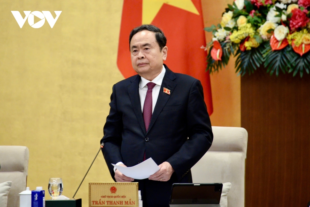 Chủ tịch Quốc hội Trần Thanh Mẫn phát biểu