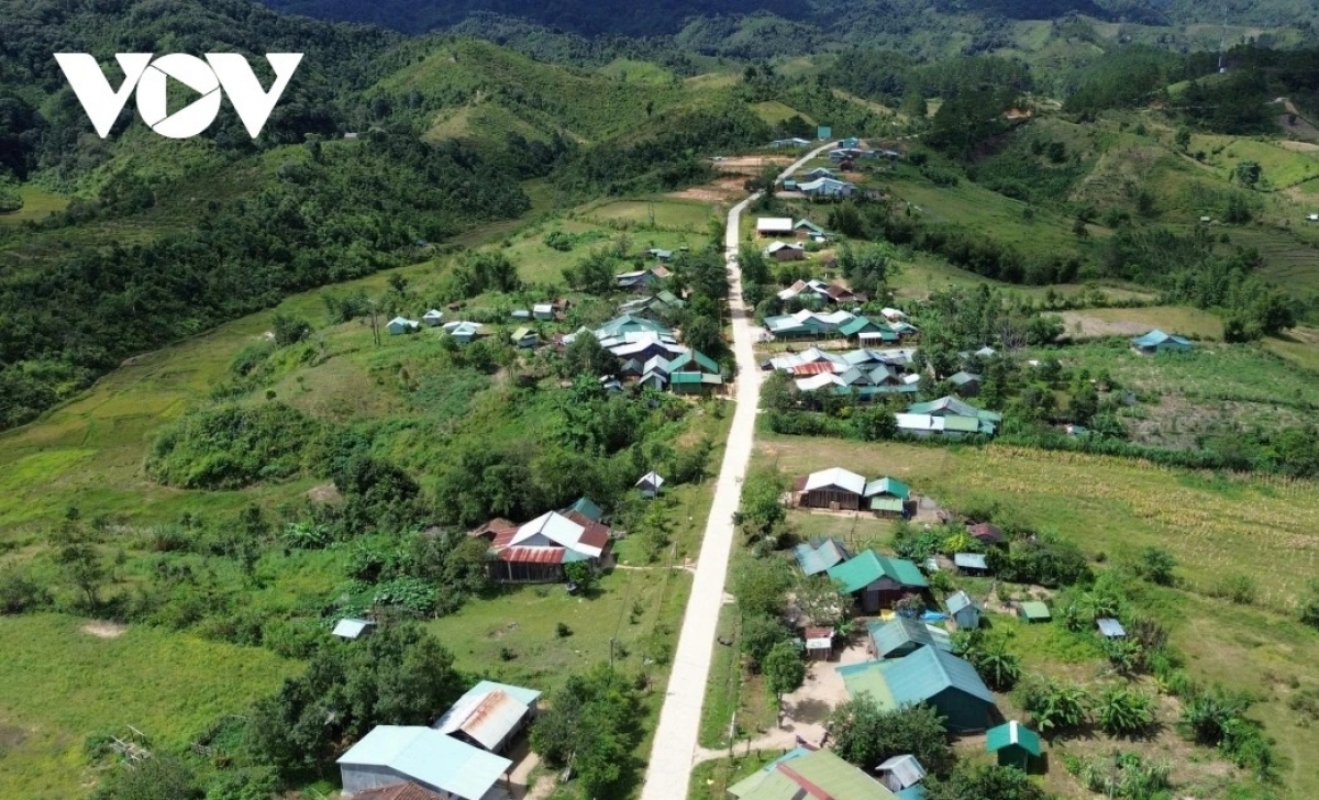 Một khu dân cư ở xã Măng Bứt, tỉnh Quảng Ngãi.