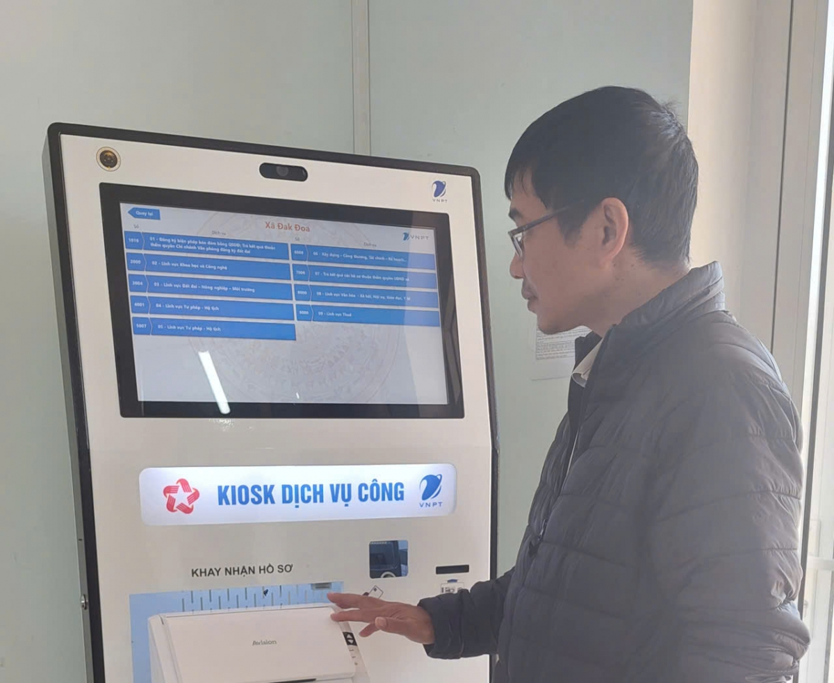 Kiosk n’gân bah năp mpông luh lăp gay nuĭh ƀon lan dơh ƀư