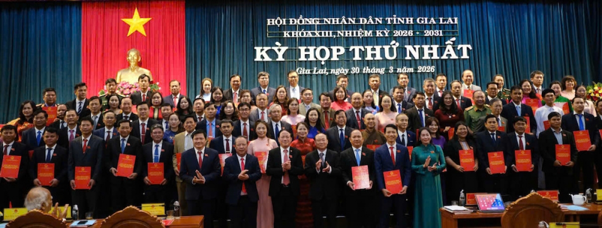 Jơnum lok sa Jơnum min pơ ala mơnuih ƀôn sang tơring čar Gia Lai tal XIII, rơwang thun 2026-2031 hơmâo ruah djŏp laih khua mơ̆ng Jơnum min pơ ala mơnuih ƀôn sang hăng Jơnum min mơnuih ƀôn sang tơring čar.