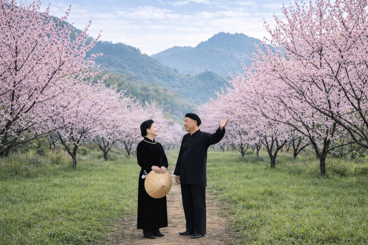 Nghệ nhân Vũ Thị Lương tham gia hát Lượn Cọi ngày xuân