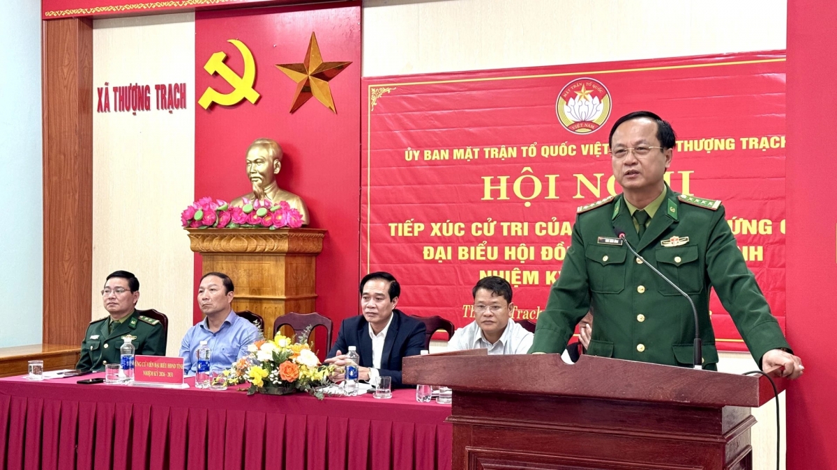 Quang cảnh hội nghị tiếp xúc cử tri - Ảnh: Quang Ngọc