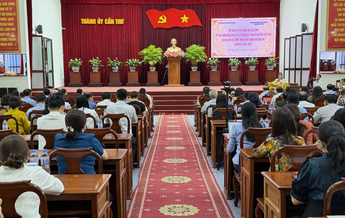 Thành phố Cần Thơ đã và đang triển khai thực hiện đồng bộ, đúng luật định các mặt công tác chuẩn bị cho ngày bầu cử đại biểu Quốc hội khóa XVI và đại biểu HĐND các cấp nhiệm kỳ 2026-2031