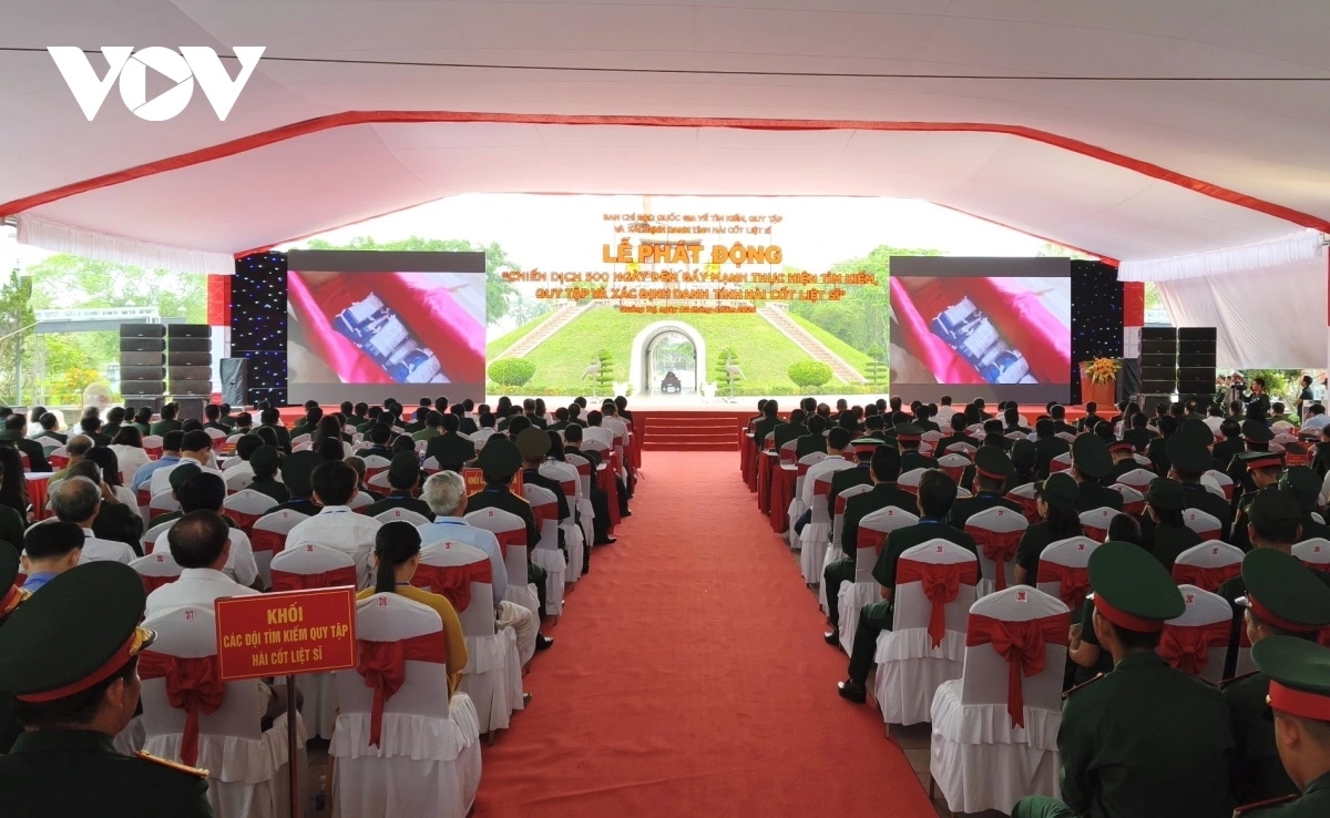 Lễ phát động “Chiến dịch 500 ngày đêm đẩy mạnh thực hiện tìm kiếm, quy tập và xác định danh tính hài cốt liệt sĩ”