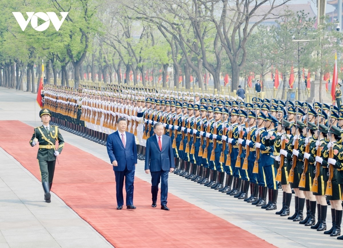 Tổng Bí thư, Chủ tịch Trung Quốc Tập Cận Bình chủ trì lễ đón chính thức Tổng Bí thư, Chủ tịch nước Tô Lâm