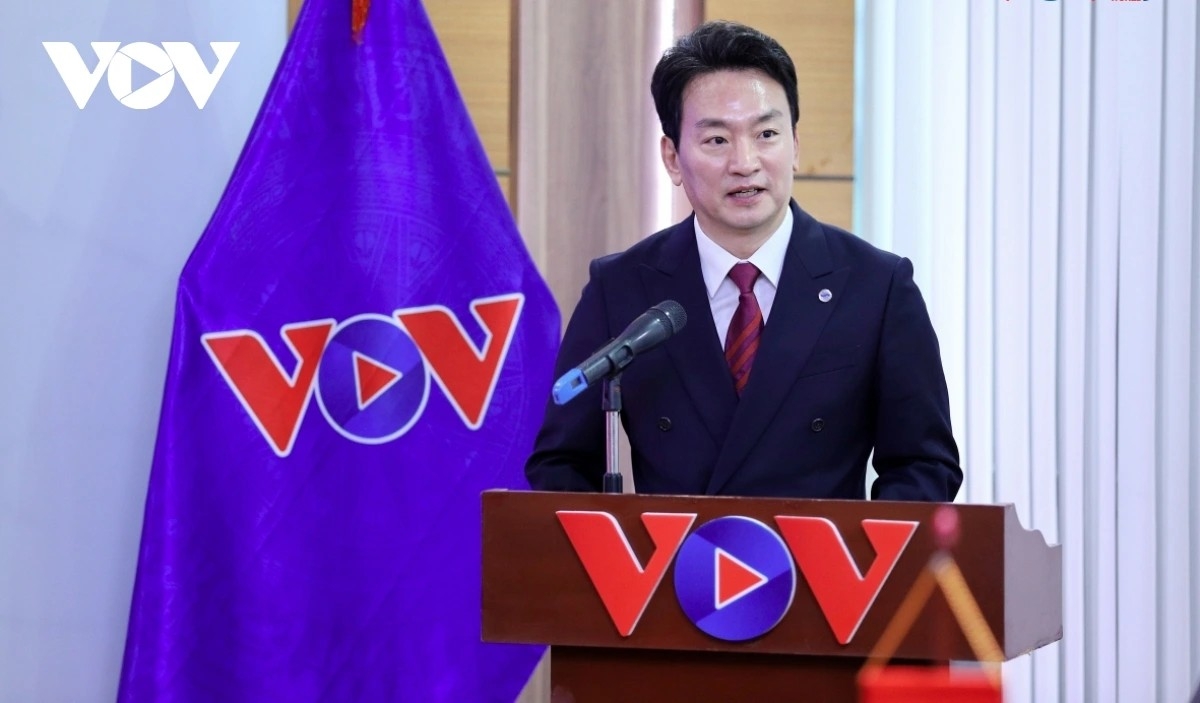 Tổng Giám đốc Park Jang-beom phát biểu lại Lễ ký kết. Ảnh: Đức Anh