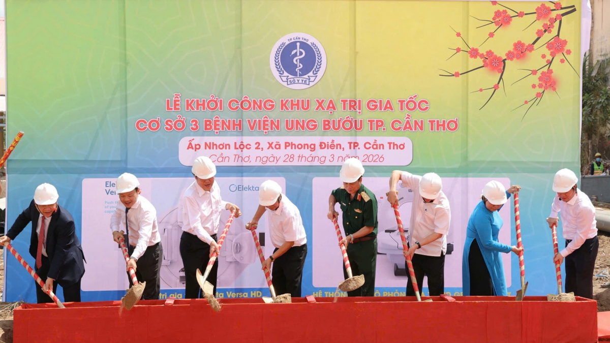 Bệnh viện Ung bướu Cần Thơ khởi công khu xạ trị gia tốc mới tại cơ sở 3 (xã Phong Điền, TP. Cần Thơ)