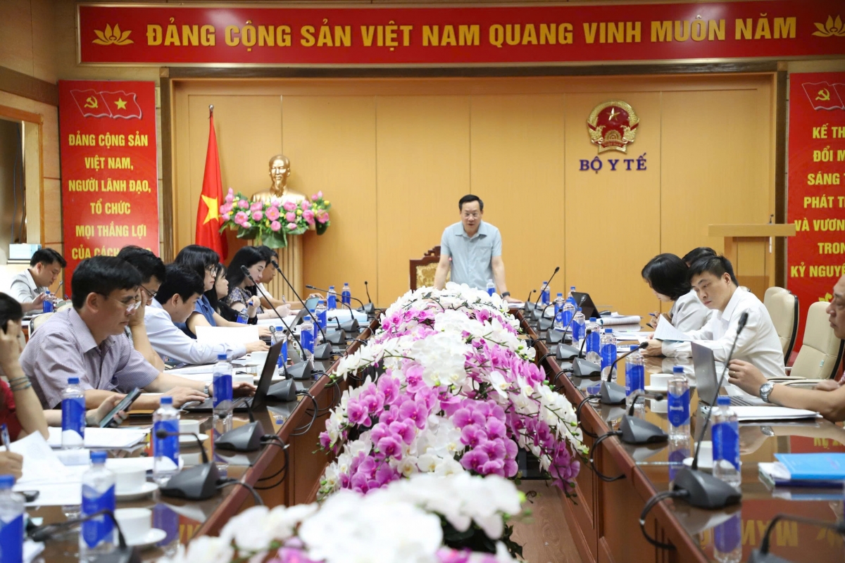 Thứ trưởng Lê Đức Luận nhấn mạnh yêu cầu cần đẩy nhanh tiến độ, hoàn thiện, trình Ban Thường vụ Đảng ủy Bộ xem xét thông qua, triển khai Chương trình trong thực tiễn, góp phần vào sự phát triển bền vững của ngành Y tế.