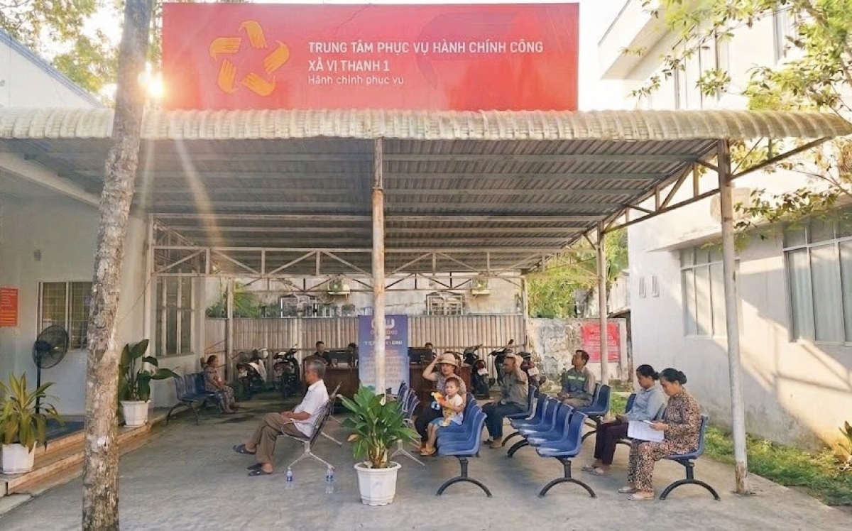Xã Vị Thanh 1 tận dụng nhà xe cũ để làm Trung tâm phục vụ hành chính công
