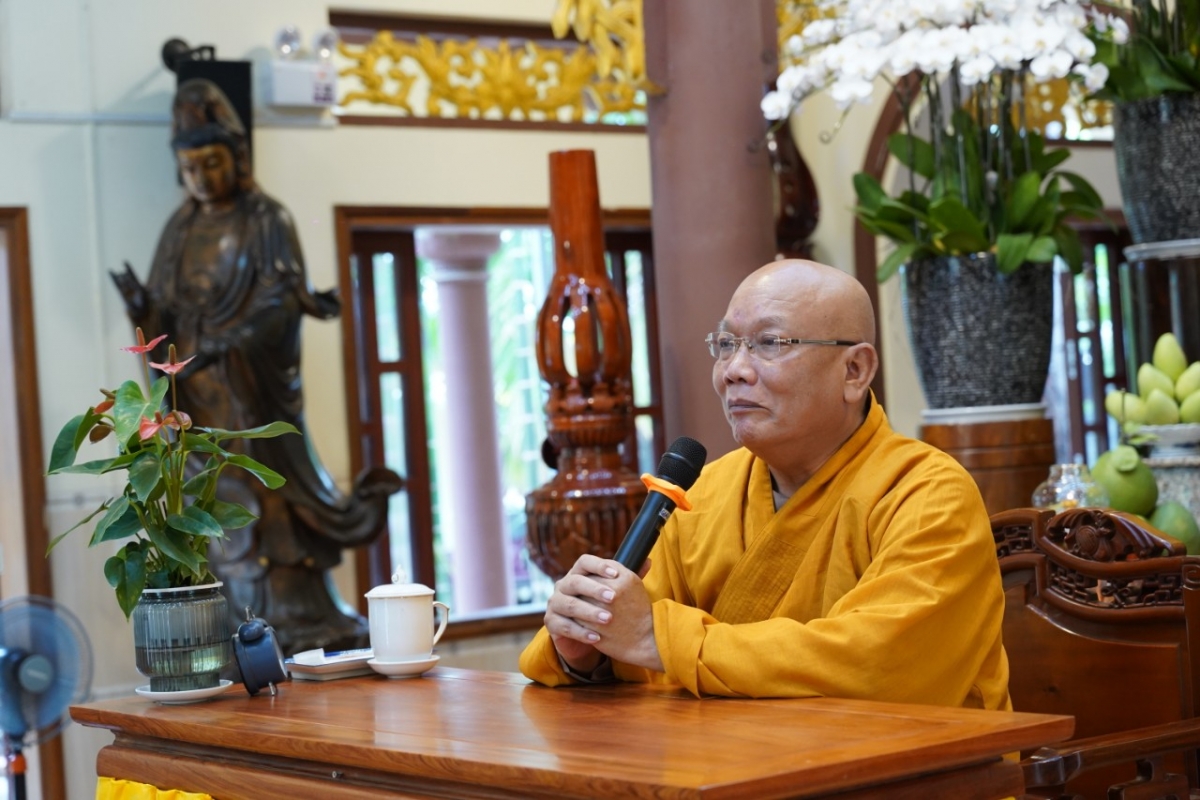 Thượng tọa Thích Huệ Sanh, Phó Trưởng Ban Trị sự GHPGVN tỉnh Đồng Nai (Ảnh: Viện Chuyên tu)