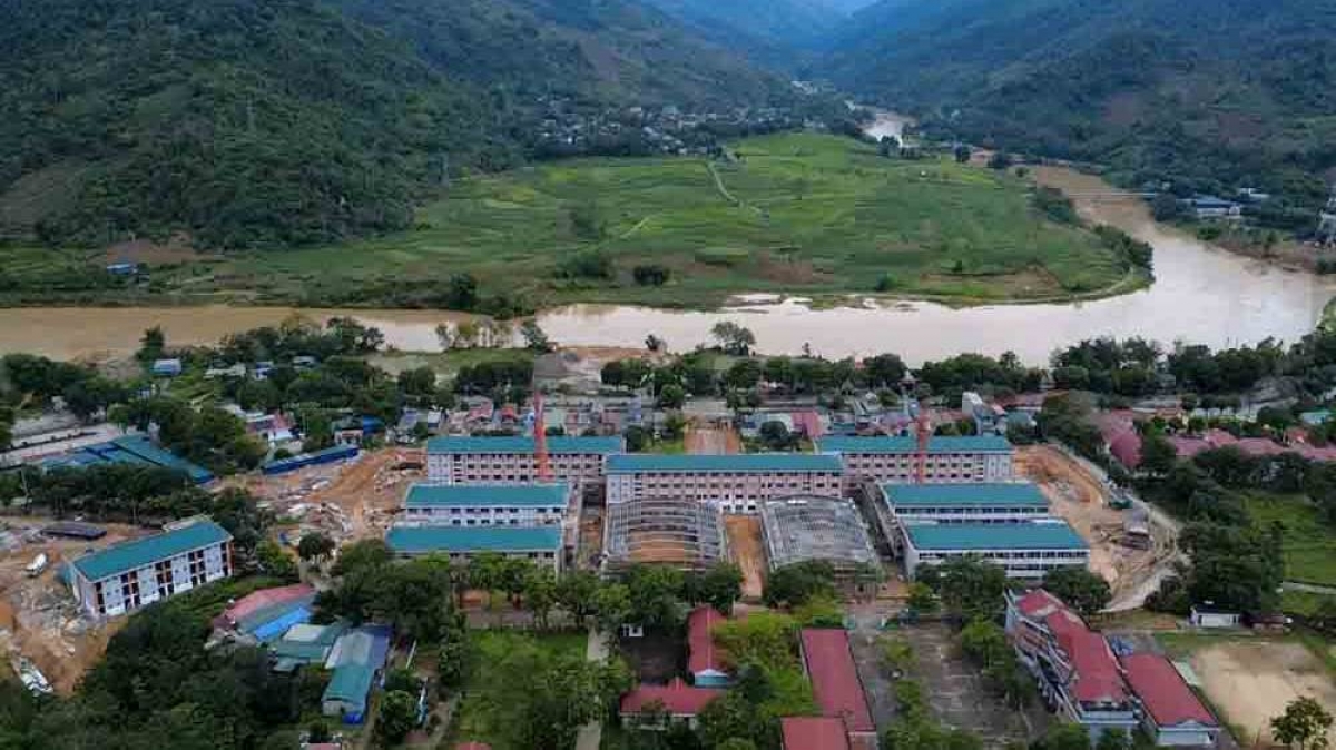 Một ngôi trường nội trú liên cấp ở Lai Châu sắp hoàn thành, đưa vào sử dụng.
Ảnh: Khắc Kiên/VOV Tây Bắc