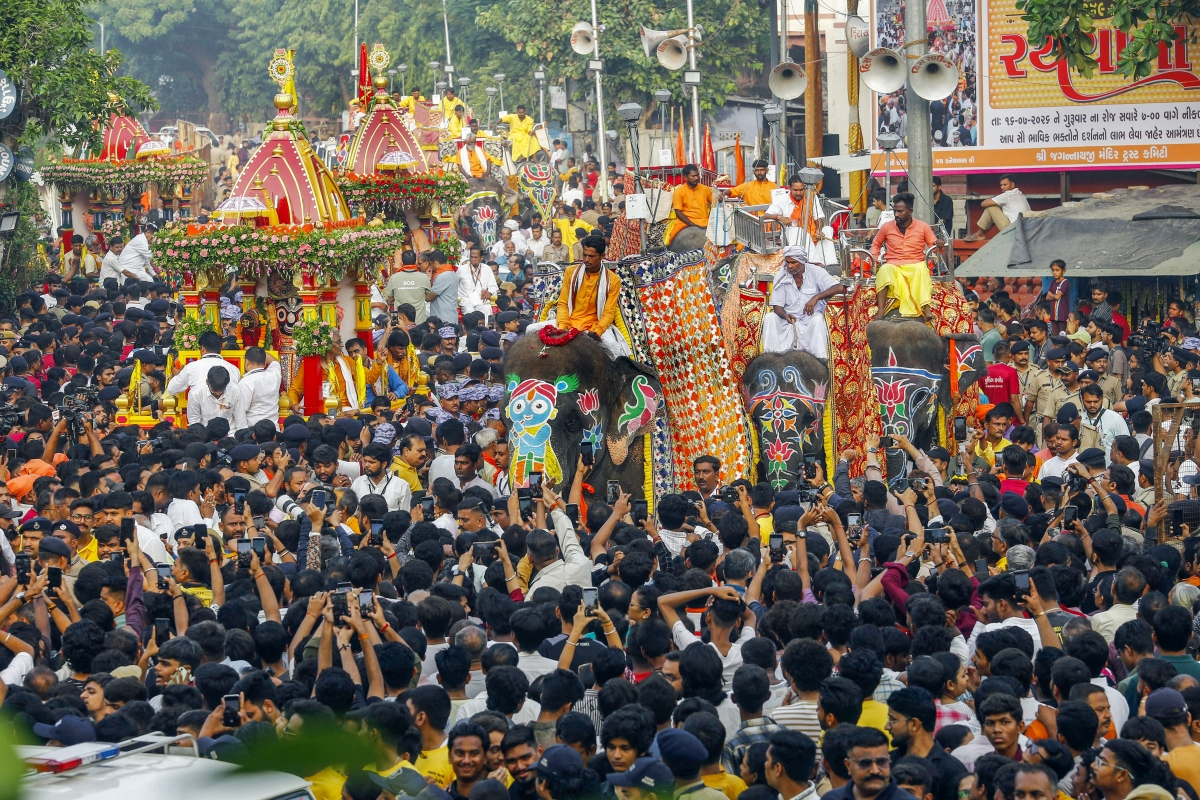 Lễ hội ngày nay đã vượt ra ngoài bang Odisha để trở thành sự kiện văn hóa - tôn giáo quy mô toàn quốc. Ảnh: ANI