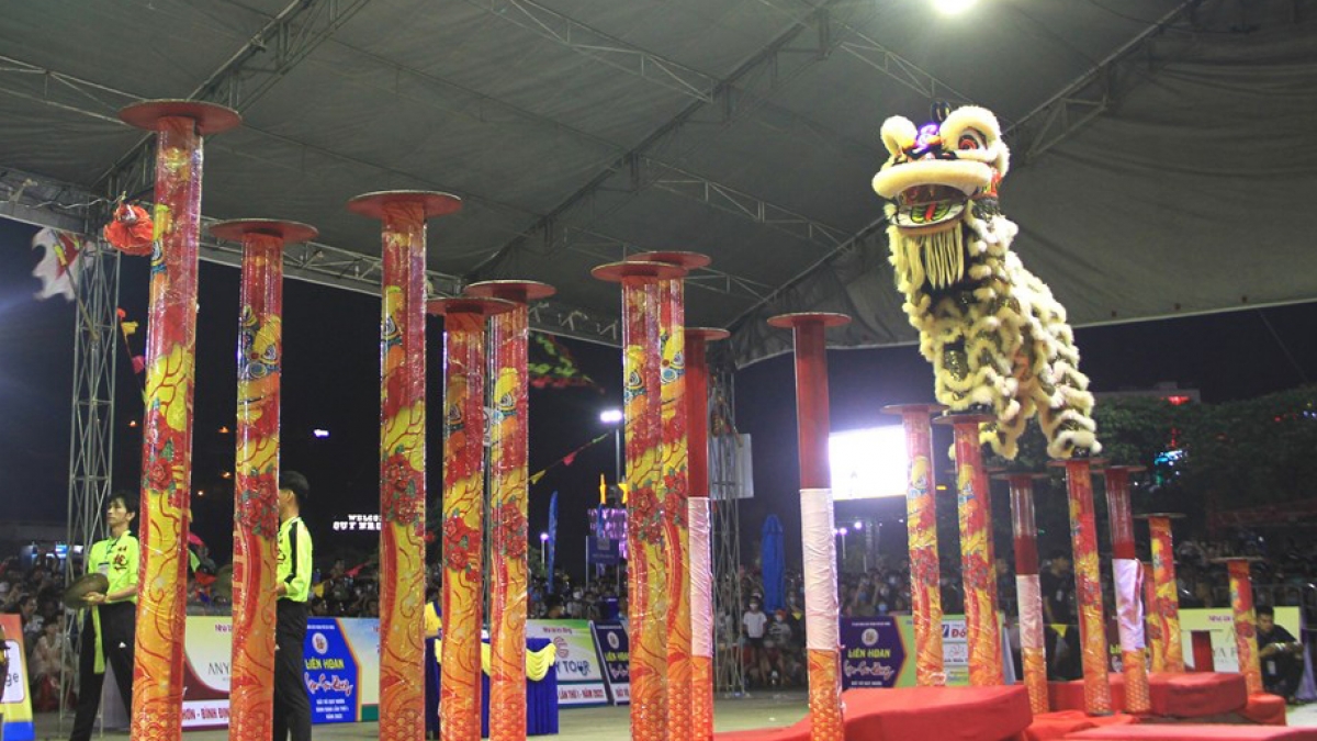 Liên hoan Lân, Sư, Rồng tại Gia Lai hứa hẹn mang đến những màn biểu diễn hấp dẫn khán giả. Ảnh: Hoàng Qui/VOV Tây Nguyên 