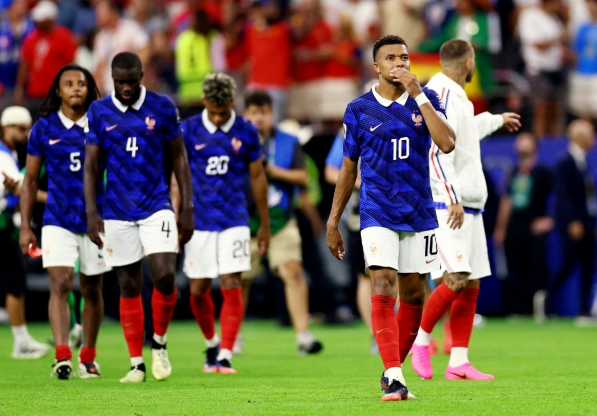 Pháp nhận thất bại 0-2 trước Tây Ban Nha ở bán kết World Cup 2026. (Ảnh: Reuters)