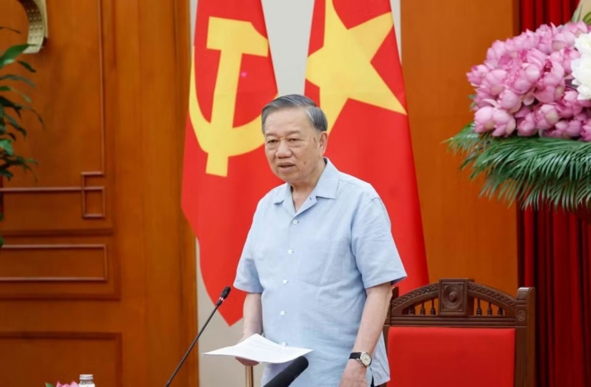 
Tổng Bí thư, Kơdră chĕp pơgơ̆r teh đak Tô Lâm. Rup: TTXVN