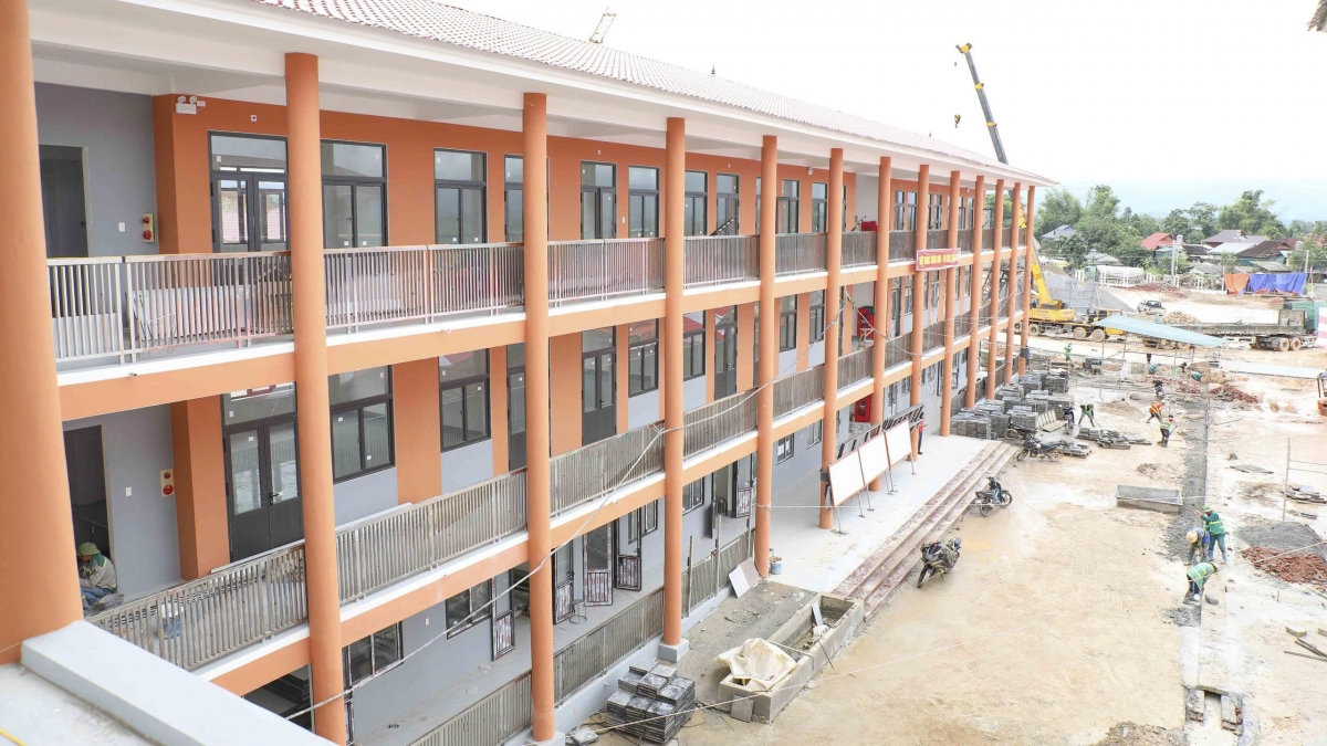 Trường Phổ thông dân tộc nội trú liên cấp Tiểu học và Trung học cơ sở xã Thanh Nưa, tỉnh Điện Biên khởi công từ tháng 11/2025 với tổng mức đầu tư hơn 224 tỷ đồng. Ảnh: Vũ Lợi.