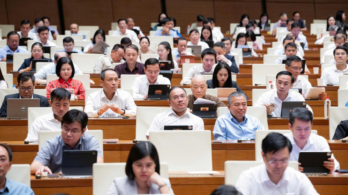 Đại biểu tại Hội trường ngày 19/8 (Ảnh: Quốc hội)