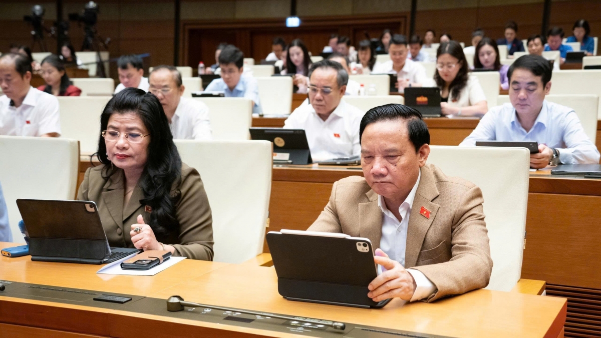 Đại biểu tại Hội trường ngày 19/8 (Ảnh: Quốc hội)
