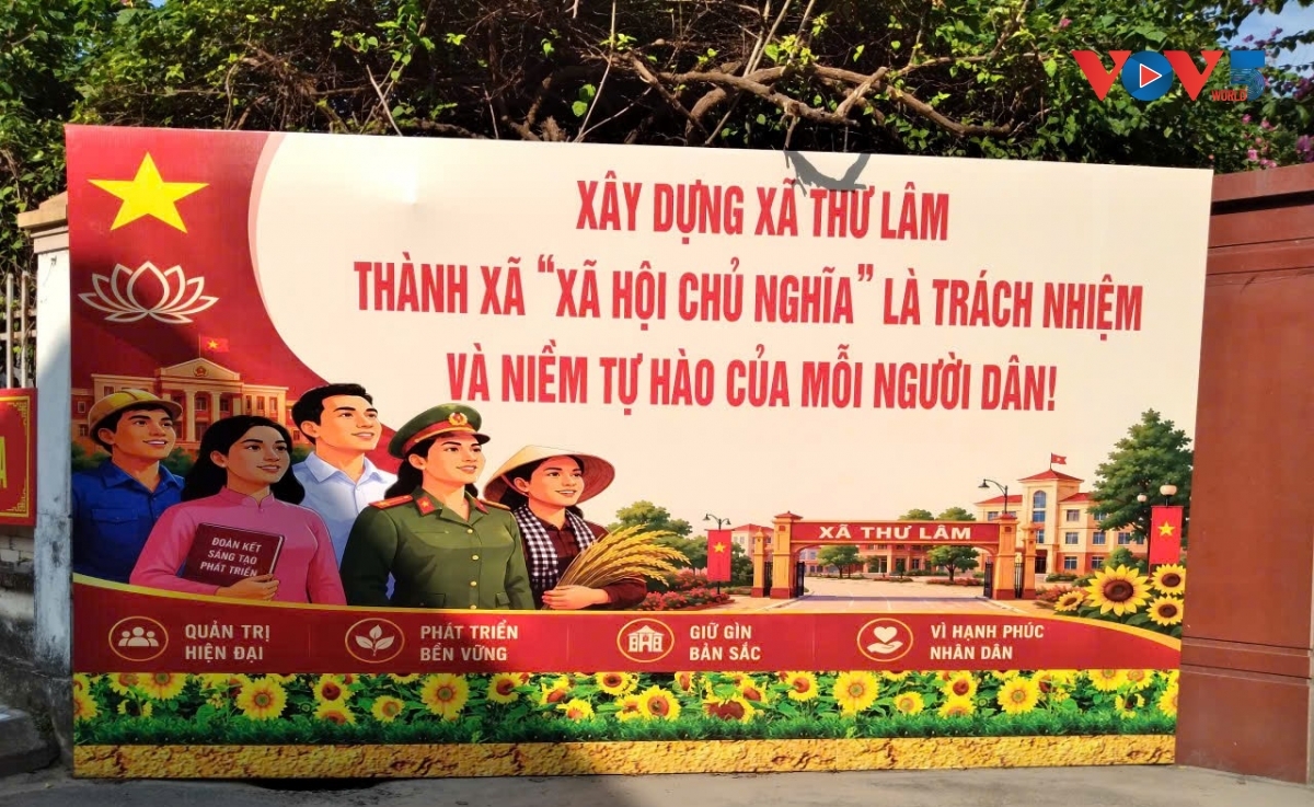 Thành phố Hà Nội xây dựng xã Thư Lâm thành “xã xã hội chủ nghĩa”. Ảnh: Kim Liễu/VOV5