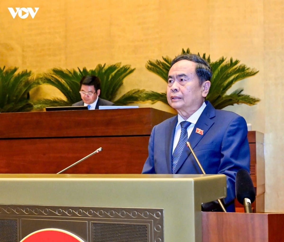 Chủ tịch Quốc hội Trần Thanh Mẫn phát biểu khai mạc Kỳ họp không thường lệ thứ nhất, Quốc hội khoá XVI.