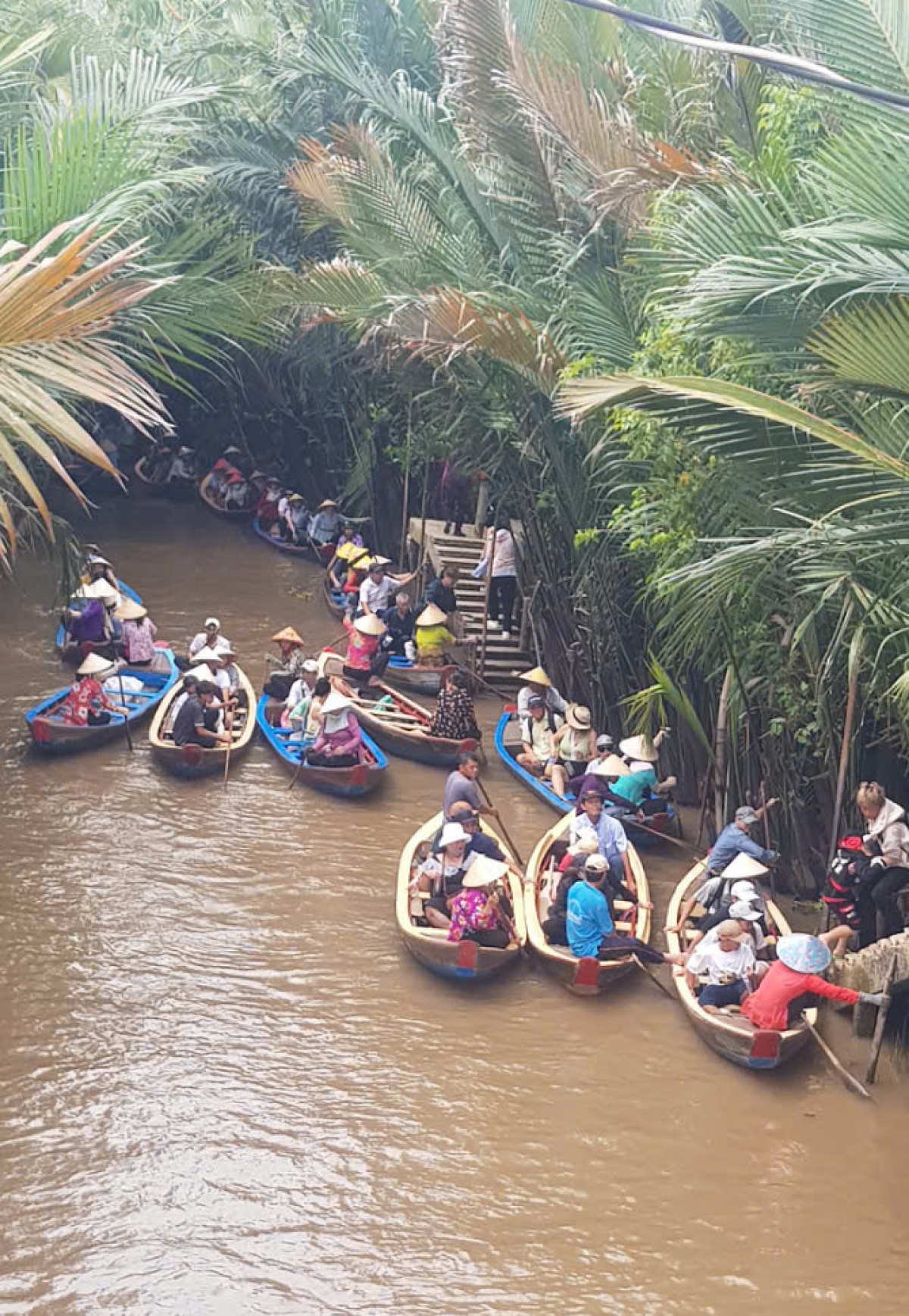 Người làm nghề bơi đò du lịch ở cồn Thới Sơn thu nhập không cao do giá dịch vụ quá thấp