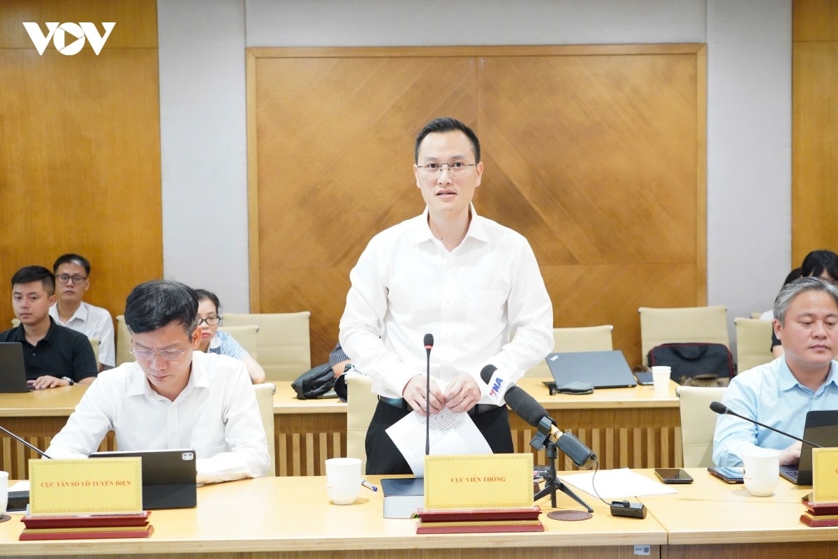 Ông Nguyễn Anh Cương, Phó Cục trưởng Cục Viễn thông (Bộ Khoa học và Công nghệ) phát biểu tại họp báo