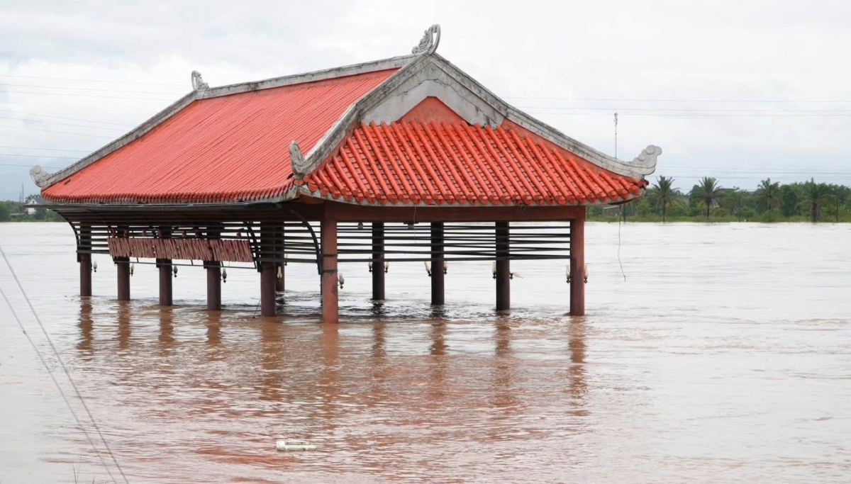 Khu vực bến thả hoa ven sông Thạch Hãn, phường Quảng Trị. Ảnh: Thanh Hiếu